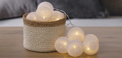 Girlandy świetlne cotton balls
