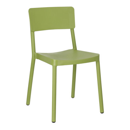 Krzesło Lisboa zielone z tworzywa